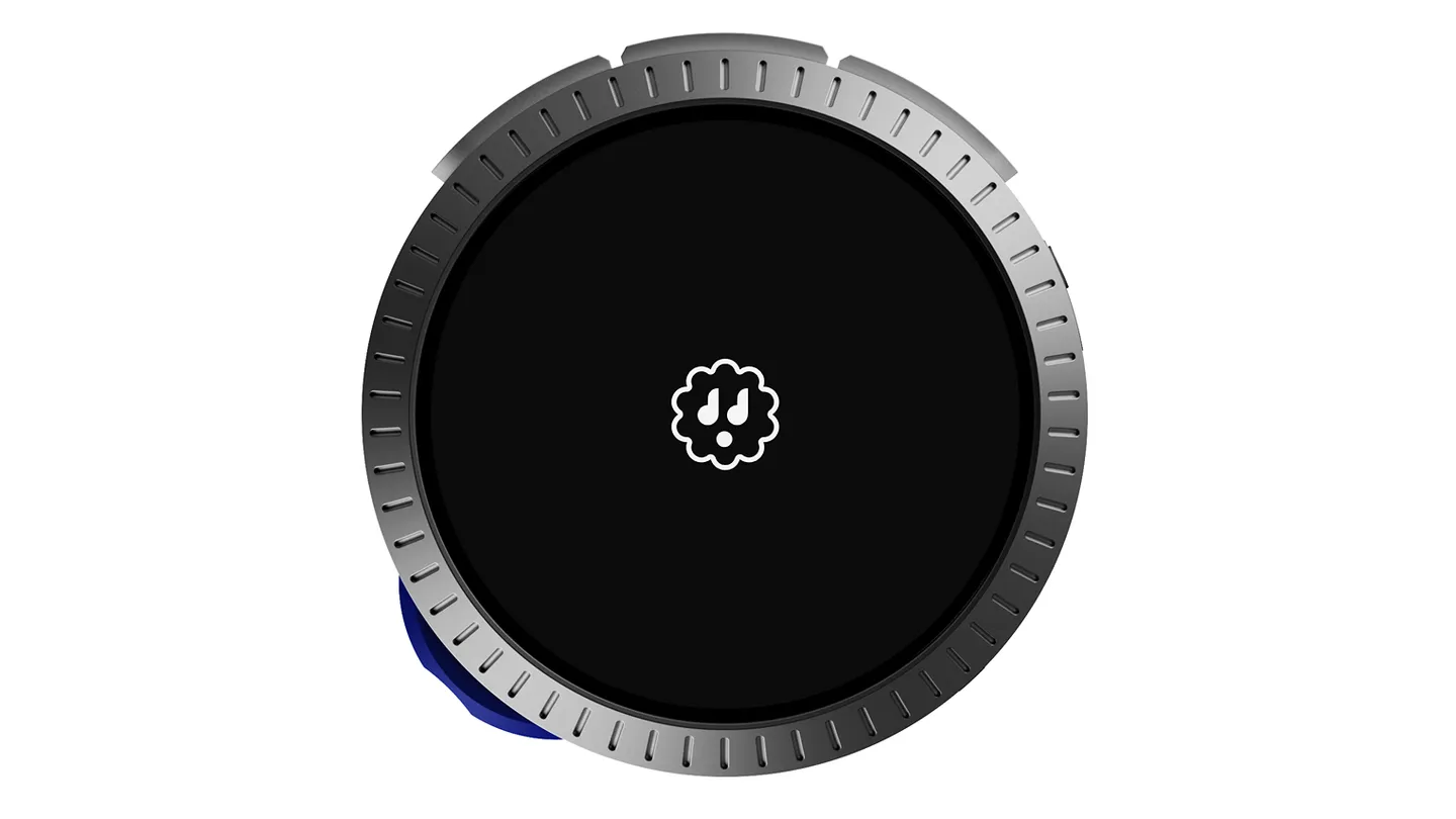 Touch display: locked, showing only the Senzu signet